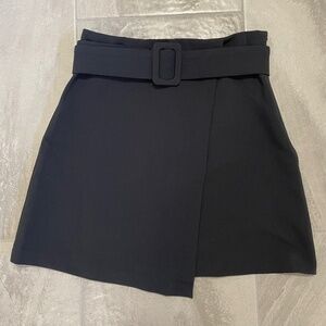Jason Wu Black Wrap Belted Mini Skirt